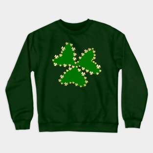 Shamrocks Clover in Green Color Crewneck Sweatshirt